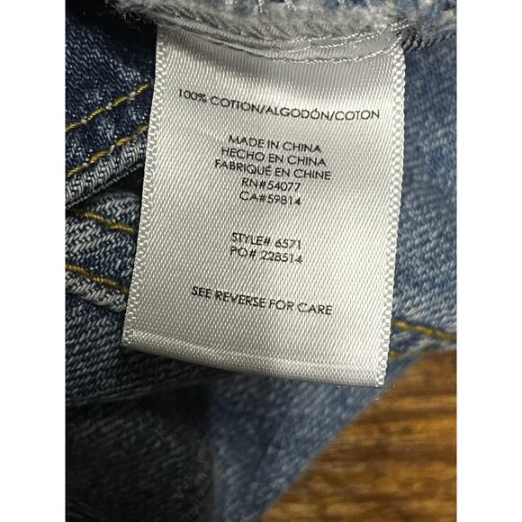 Cabi Skirt Womens 8 Blue Denim Mini A Line Utility Pockets Zipper Casual Retro - Picture 6 of 9